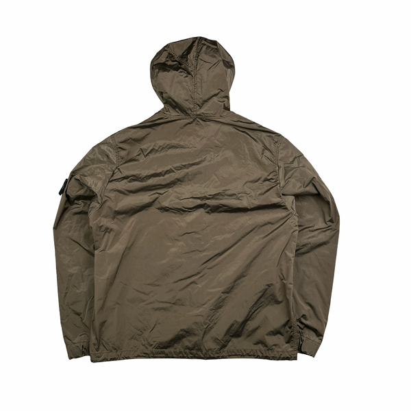 Stone Island 2005 Brown Olive Velvet Lined Shimmer Jacket - XL