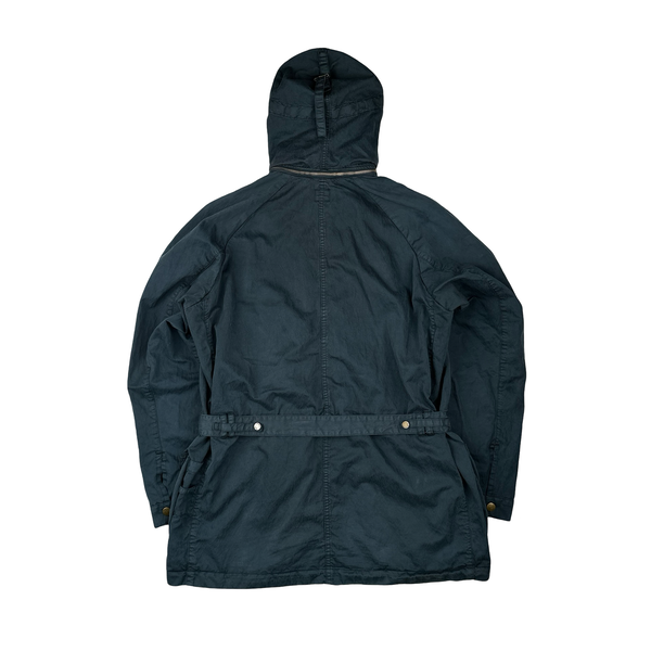 CP Company Vintage Blue Cotton Belted Mille Miglia Jacket - Large