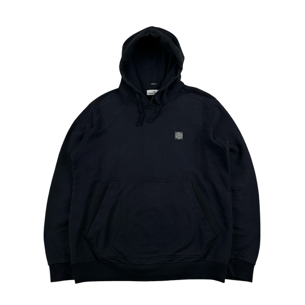 Stone Island 2015 Navy Patch Logo Hoodie Jumper - XXL