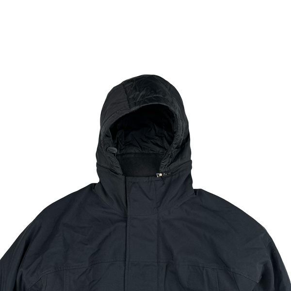 Prada Black Nylon Red Tab Thick Padded Jacket - Large