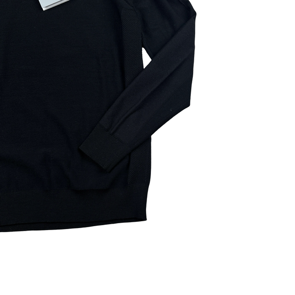 Canada Goose Black Knit Logo Crewneck Jumper - Small