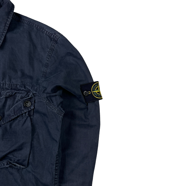 Stone Island 2021 Navy Cotton Overshirt - Small