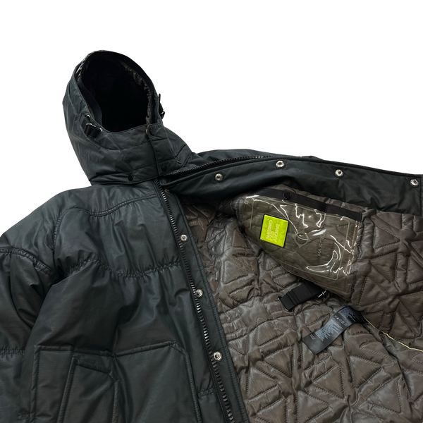 Ma Strum Padded Fleece Hooded Quilted Padded Zipped Jacket - Large