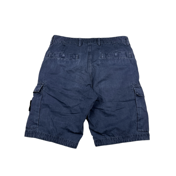 Stone Island 2017 Navy Cotton Cargo Shorts - 32"