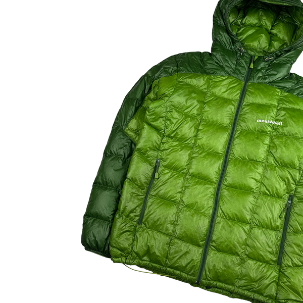 Montbell Green Lightweight Down Filled Ripstop Puffer Jacket - Medium