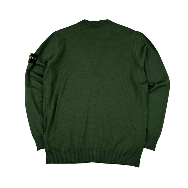 Stone Island 2022 Forest Green Knitted Buttoned Cardigan Jumper - Large