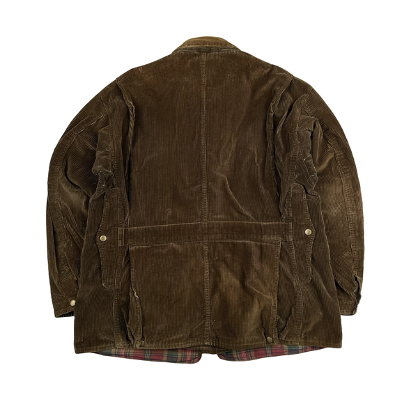 Ralph Lauren Brown Corduroy Cotton Lined Multi Pocket Jacket - Medium