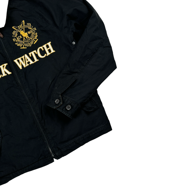 Ralph Lauren Black Watch Embroidered Big Logo Spellout Zipped Jacket - Medium