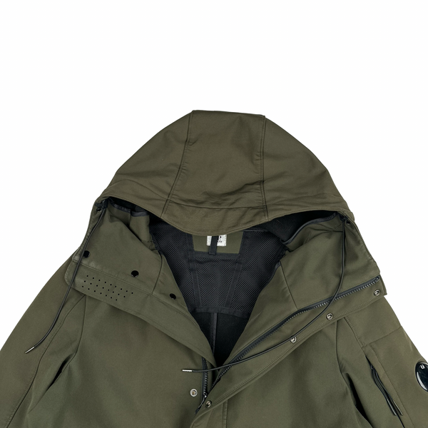 CP Company Khaki Fishtail Soft Shell Parka - Large
