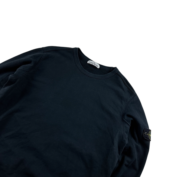 Stone Island 2018 Navy Cotton Crewneck Sweatshirt - Large