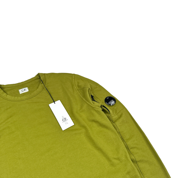 CP Company Pistachio Green Cotton Lens Viewer Crewneck - Small