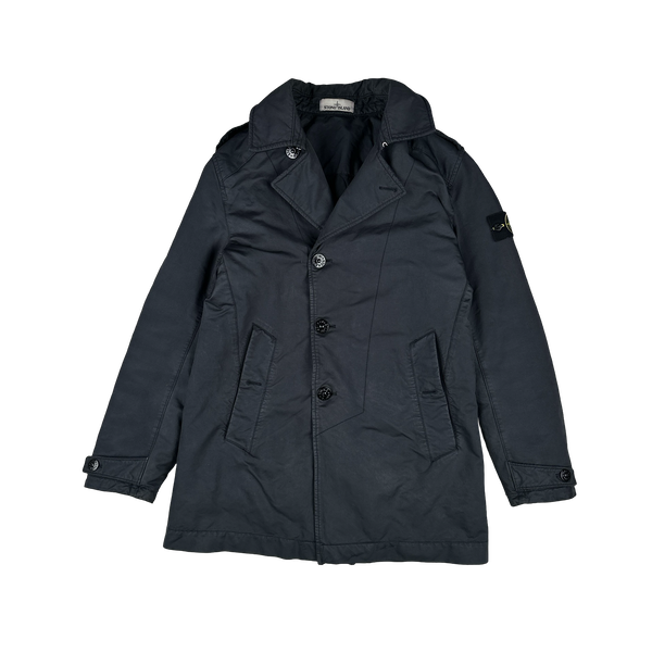 Stone Island 2017 Navy David TC Primaloft Lined Long Jacket - Medium