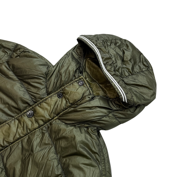 Stone Island 2013 Khaki Garment Dyed Puffer Jacket - Large