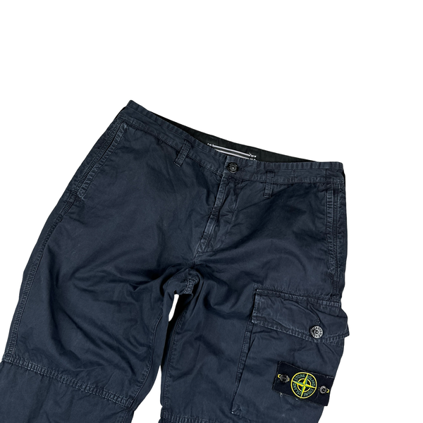 Stone Island 2020 Blue Cargo Slim Fit Cargo Trousers - 36"