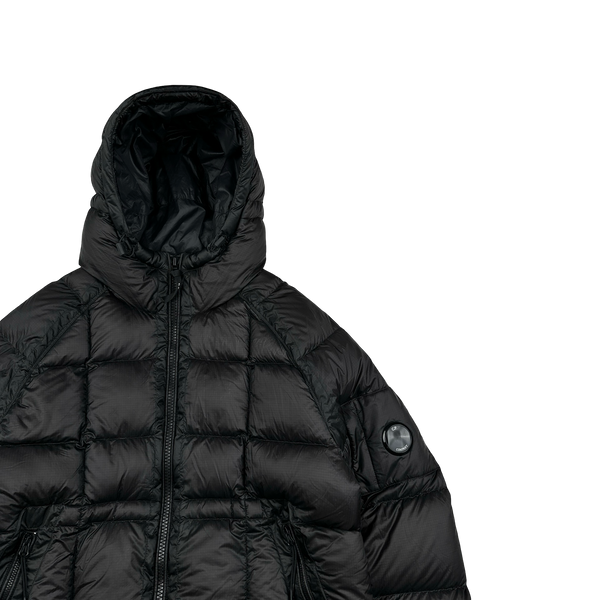 CP Company Black Down Filled DD Shell Lens Viewer Puffer Jacket - Medium