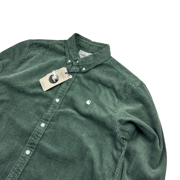 Carhartt WIP Green Corduroy Buttoned Overshirt - Medium