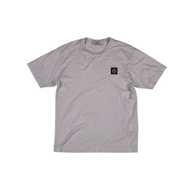 Stone Island 2022 Light Pink Cotton T Shirt - Small