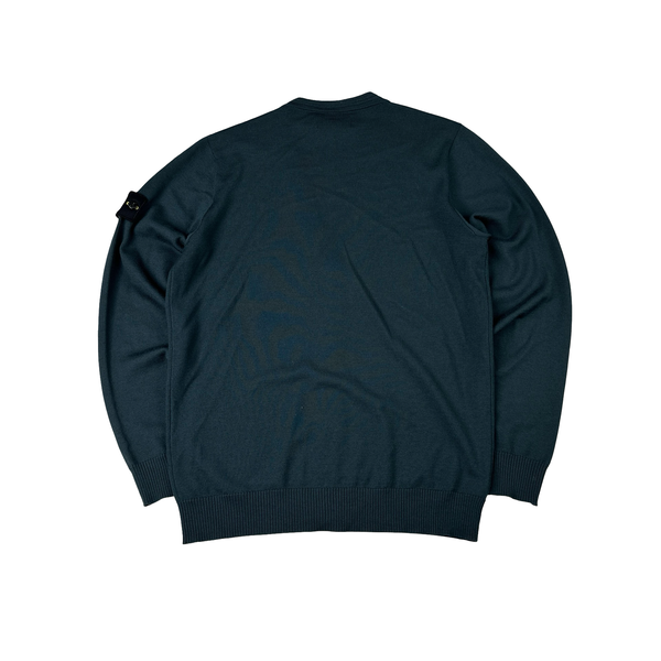 Stone Island Jade Knitted Cardigan Jumper - Medium