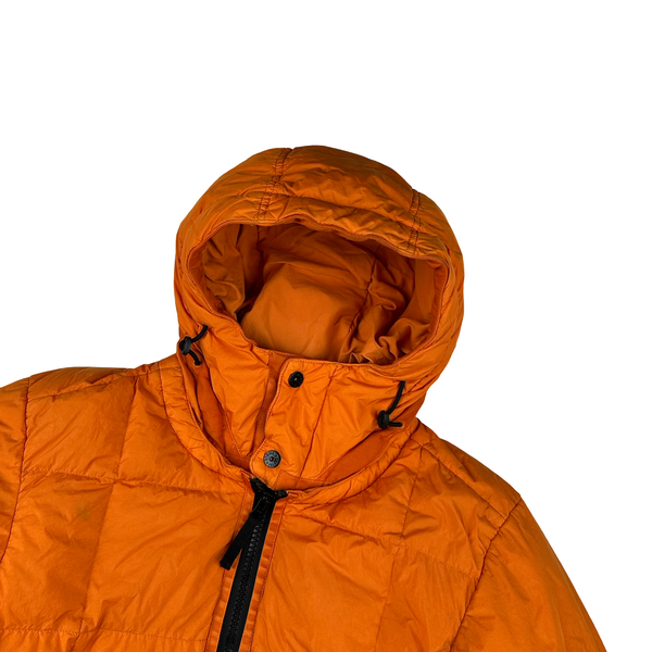 Stone Island 2019 Orange Down Garment Dyed Crinkle Reps Puffer Jacket - Medium