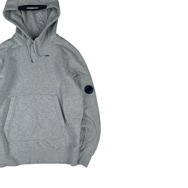 CP Company Grey Cotton Lens Viewer Pullover Hoodie - Medium