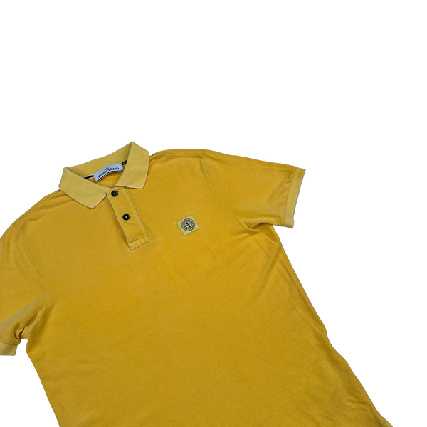Stone Island 2017 Yellow Polo Shirt - Medium