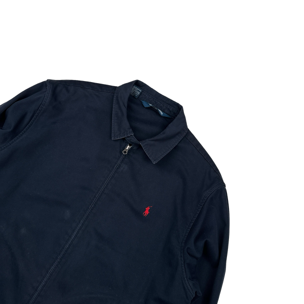 Ralph Lauren Navy Harrington Zipped Jacket - XL