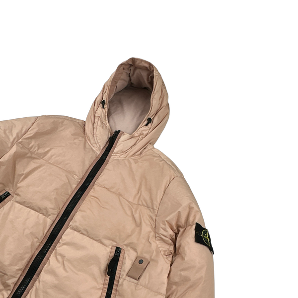 Stone Island 2021 Pink Crinkle NY Down Puffer Jacket - XL