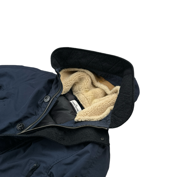 Stone Island 2017 Navy David TC Down Filled Parka Jacket - Small