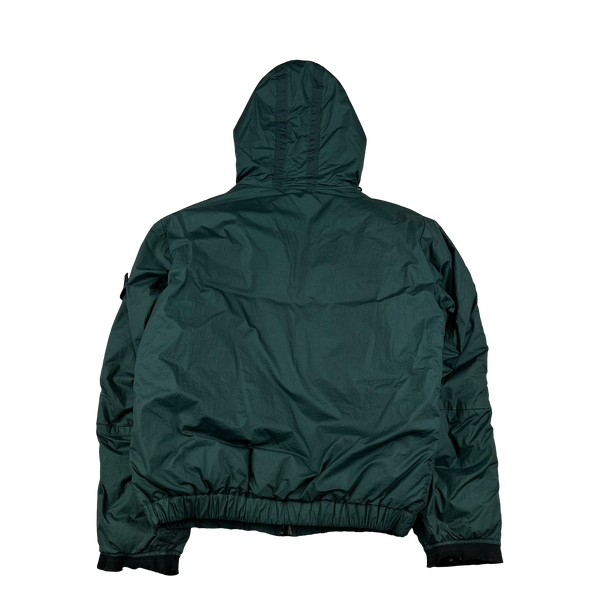Stone Island 2009 Green Down Filled Padded Mesh Badge Jacket - Large