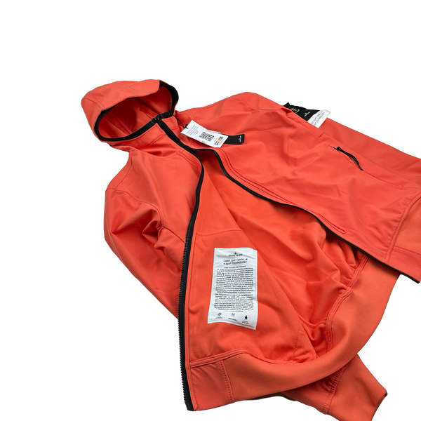 Stone Island 2022 Coral Soft Shell R E Dye Tech Jacket - Medium