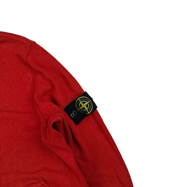 Stone Island 2014 Red Zipped Cotton Jumper - Large