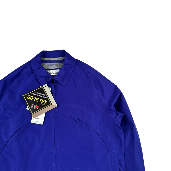Stone Island Marina Gore Tex Waterproof Spellout Jacket - Large