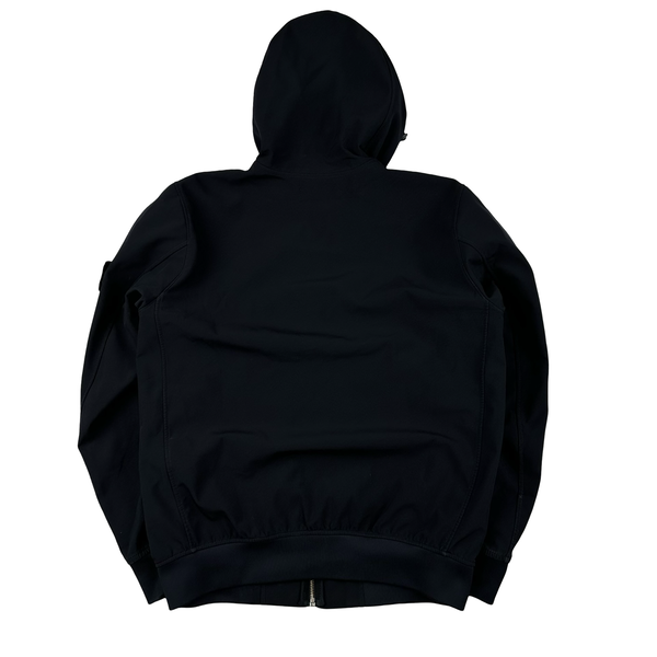Stone Island 2021 Navy Soft Shell e-Dye Hooded Jacket - Small