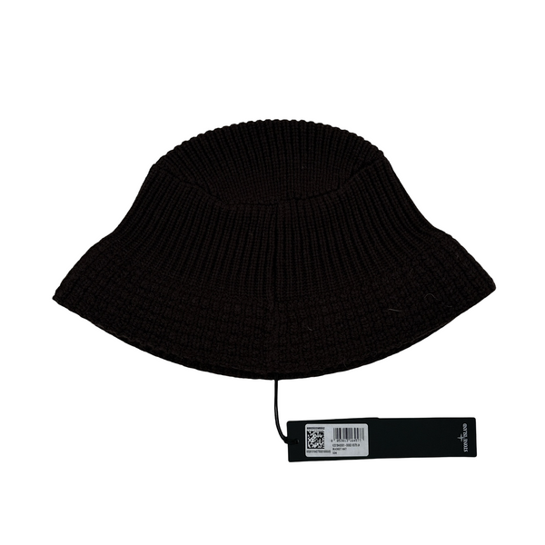 Stone Island Marina Brown Knitted Bucket Hat