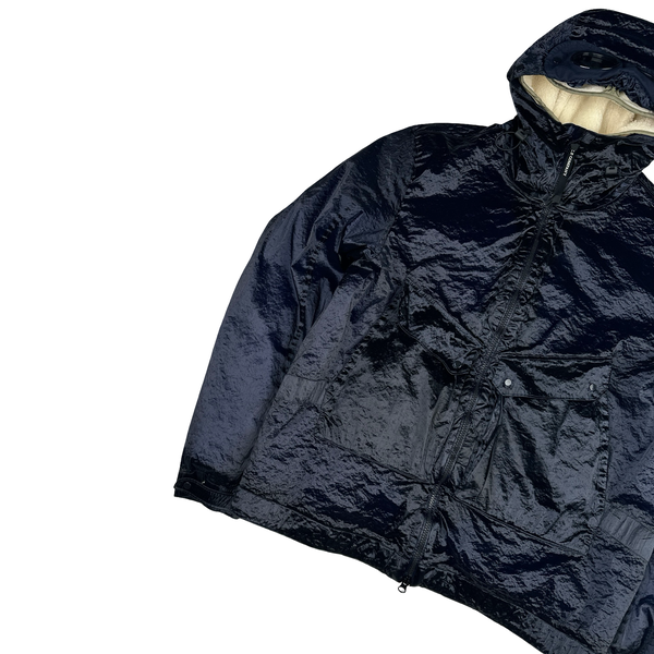 CP Company Navy Kan D Sherling Lined Goggle Jacket - XL