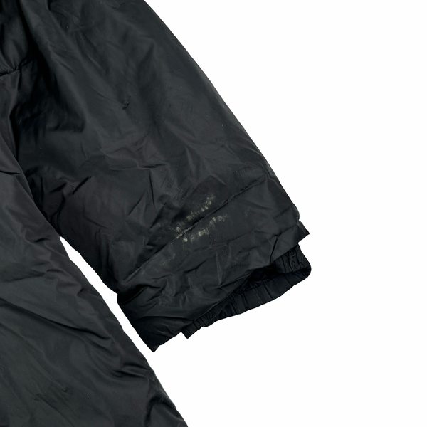 Prada Black Nylon Tab Padded Long Jacket - 3XL