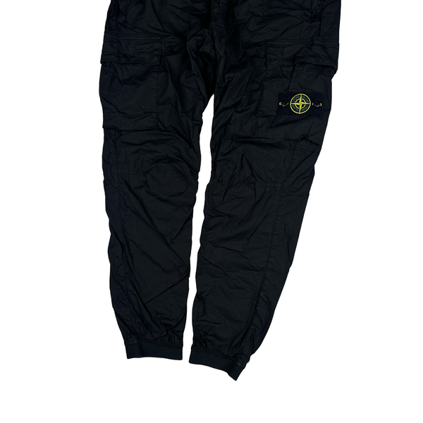 Stone Island 2023 Black RE T Cargo Trousers - 34"