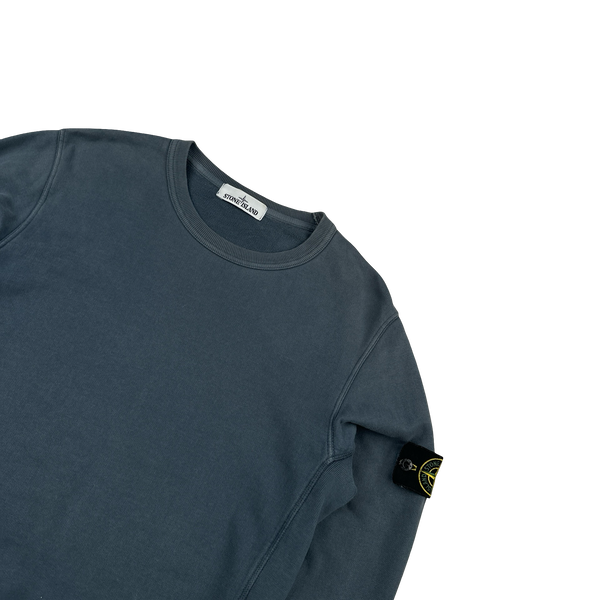 Stone Island 2016 Blue Cotton Crewneck Sweatshirt - Medium