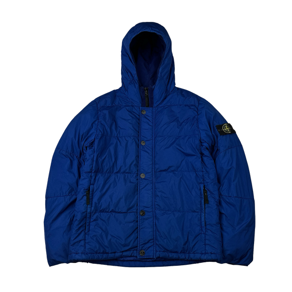 Stone Island 2015 Blue Crinkle Reps Puffer Jacket - XL