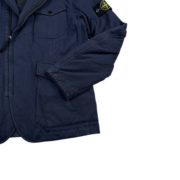 Stone Island 2016 Navy Quilted Multi Pocket Overshirt Jacket - Large