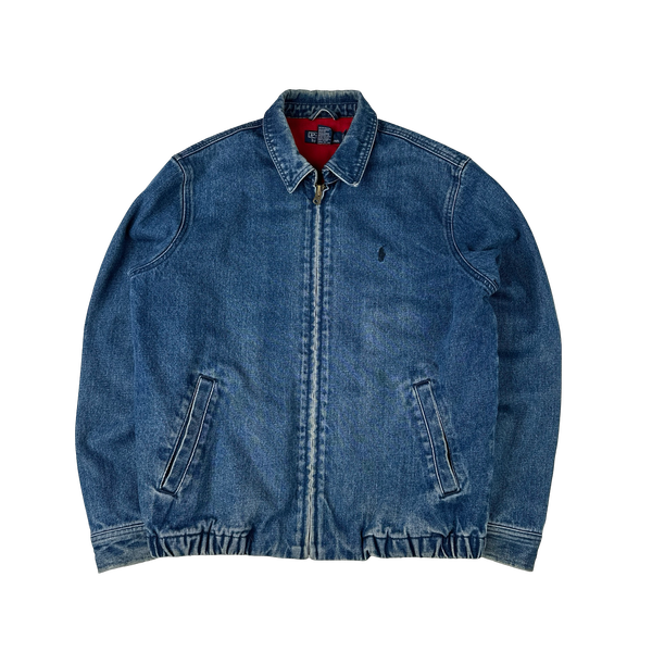 Ralph Lauren Vintage Polo Heavyweight Flannel Lined Denim Jacket - Small
