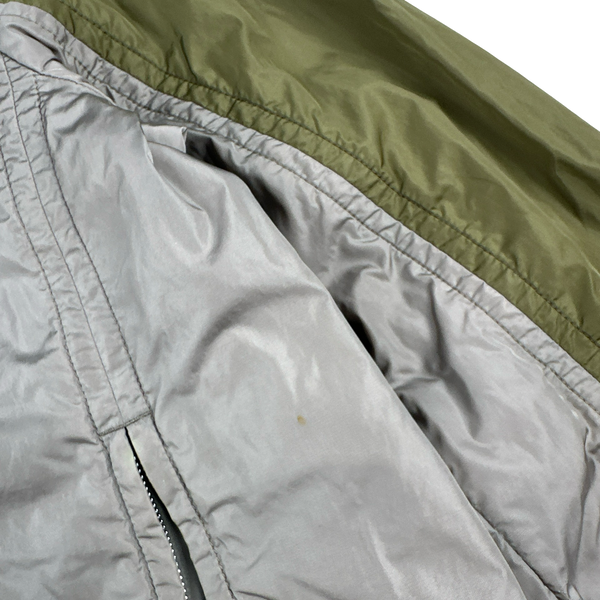 Prada Grey/Khaki Red Tab Reversible Nylon Windbreaker Jacket - Large