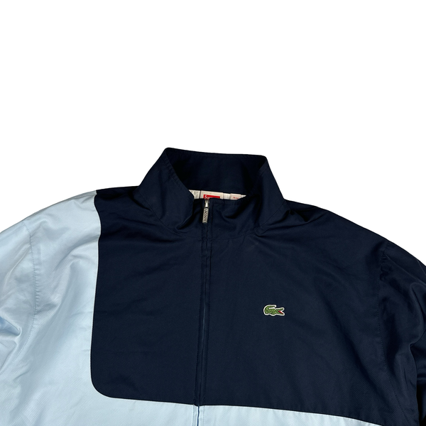 Supreme X Lacoste Baby Blue Colour Block Spellout Tracksuit Set - XL