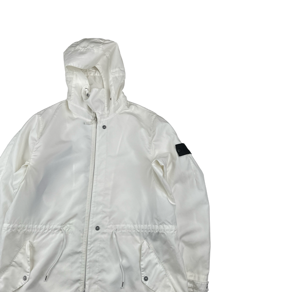 Stone Island 2021 Shadow Project White Hollowcore Poly Light Signle Layer Long Jacket - XL