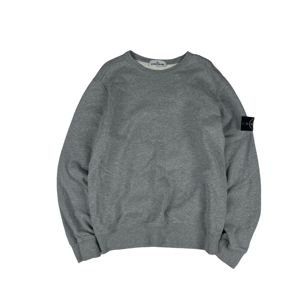 Stone Island 2019 Light Grey Cotton Crewneck - Large