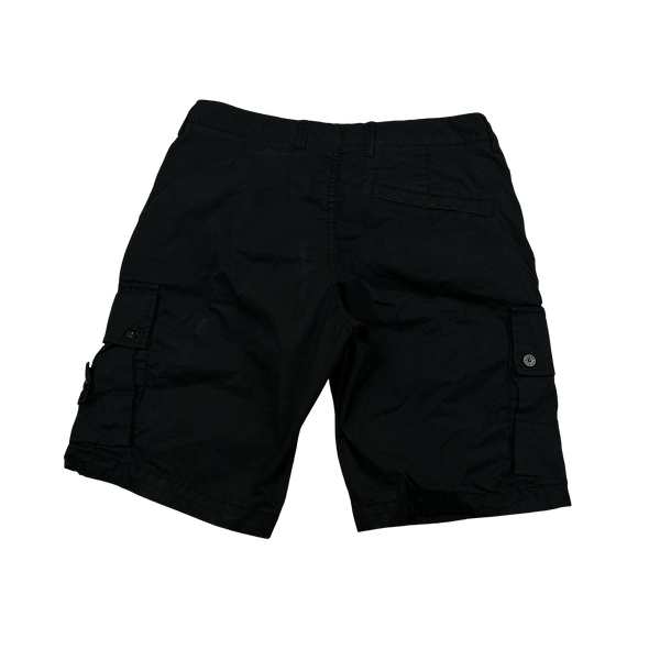 Stone Island 2024 Black Cotton SL Cargo Shorts - 32