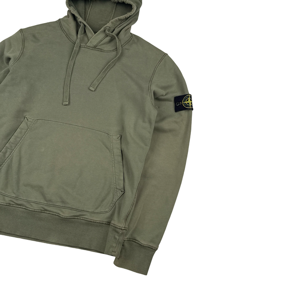 Stone Island 2020 Green Cotton Pullover Hoodie - Small