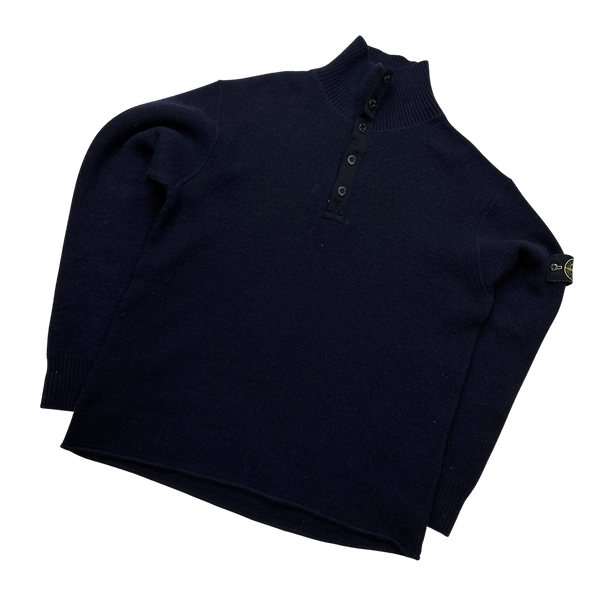 Stone Island Vintage AW2001 Navy Pullover Knit - XL