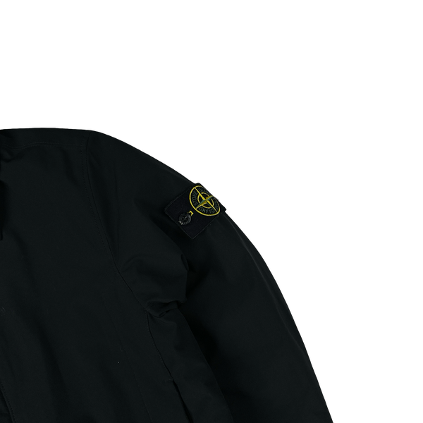 Stone Island 2021 Black Soft Shell R Primaloft Long Jacket - Small