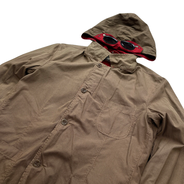 CP Company Reversible Red/Checked Goggle Jacket - Large